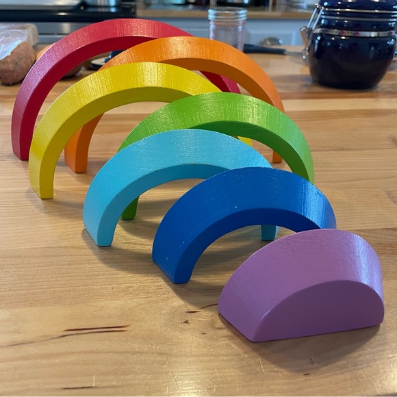 Rainbow toy blocks gorgeous quality. Could be used for home decor - Picture 2 of 6